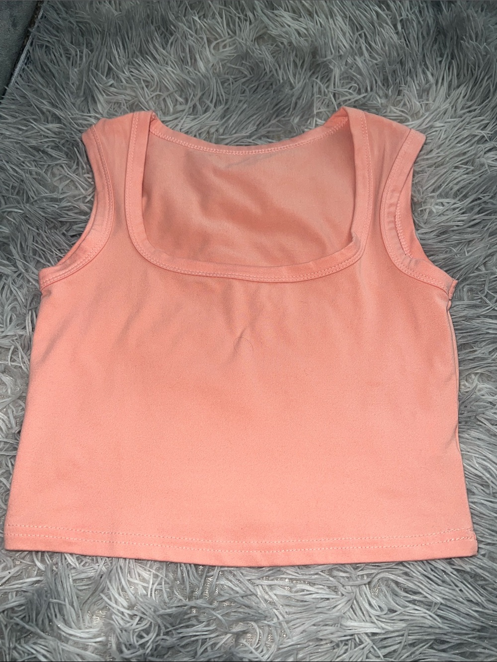 SHEIN Peach Square-Neck Knit Tank